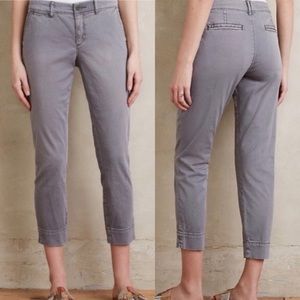 Anthropologie Pilcro and the Letterpress Grey Cropped Pants